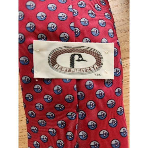 Vtg Lot 7 Silk Various Brand Neck Ties Duck Quail Weitz Penney Pulitzer Burgundy - Picture 7 of 11